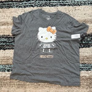 Torrid Gray and Orange Hello Kitty Short Sleeve Tee